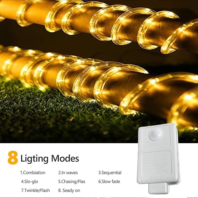 150ft LED Rope Lights Outdoor, 1080 LED Connectable and Flexible Tube Lights - Image 4