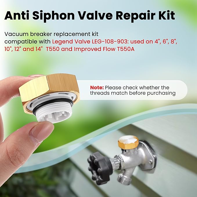 1 Pack Anti Siphon Valve Repair Kit, Vacuum Breaker Fix Set Compatible - Image 4