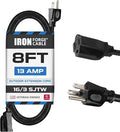 Iron Forge Cable Black Outdoor Extension Cord Waterproof 8 ft by IronForgeCable