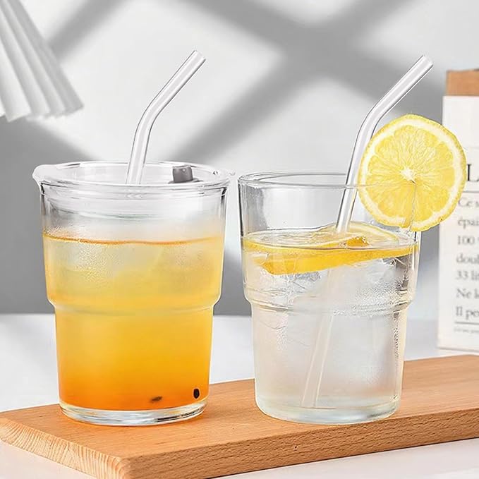 Glass Cups With Lids And Straws, Matcha Cup, Iced Coffee Cup, 13Oz/400ml Iced - Image 4