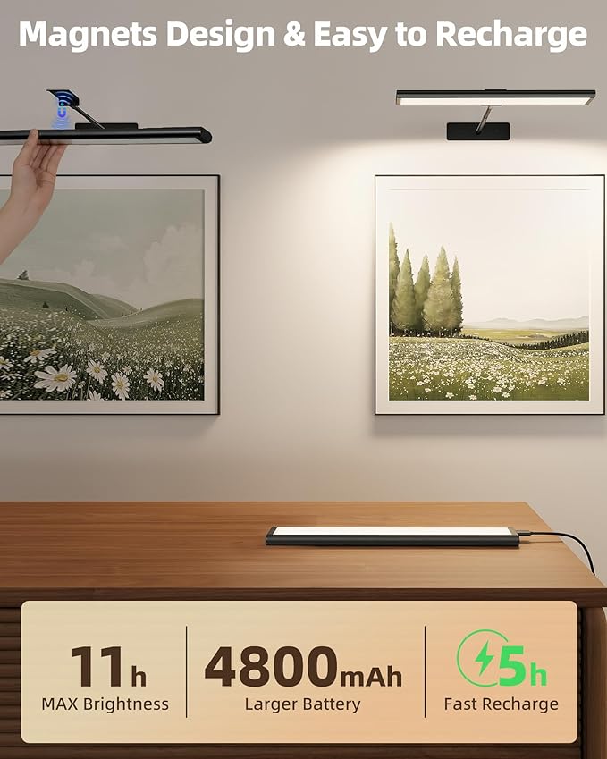 EZVALO Picture Light for Wall, Dimmable Magnetic LED Art Painting Light - Image 4