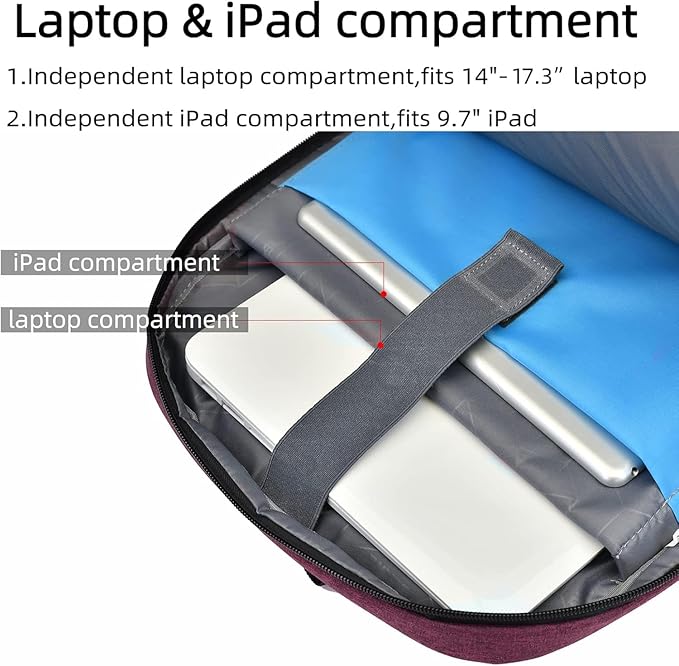DUSLANG 17 Inch Laptop Backpack - Image 9