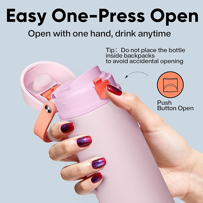 Insulated Water Bottle with Straw - Image 5