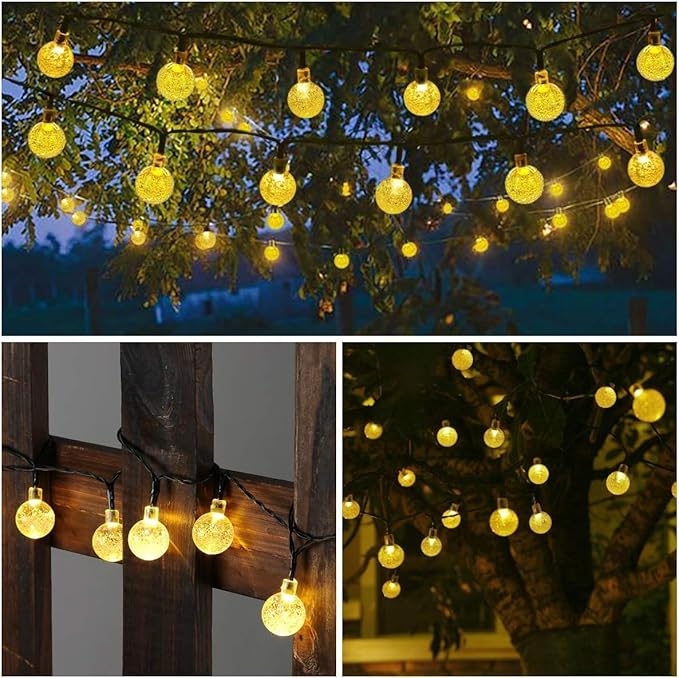 Toodour Solar String Lights Outdoor Waterproof, 36ft 60 LED Globe String Light - Image 2