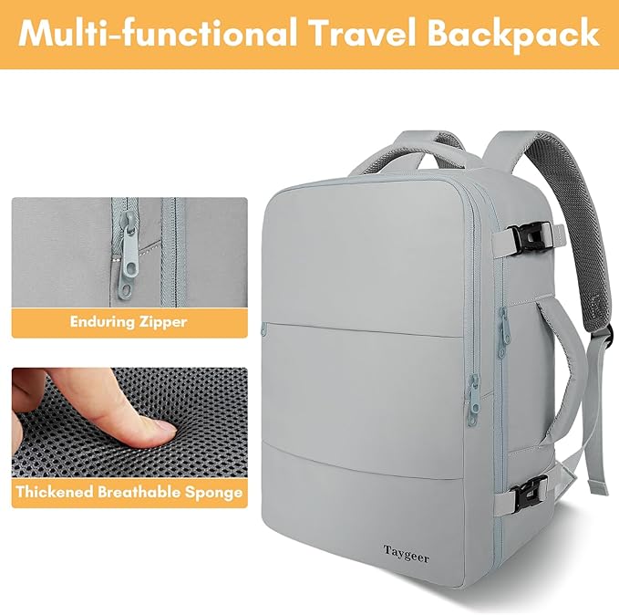 Taygeer Carry On Backpack, Womens Travel Backpack - Image 9