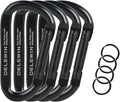DELSWIN Heavy Duty Carabiner Clip 900lbs, 3 Inch Steel Carabiners by DELSWIN