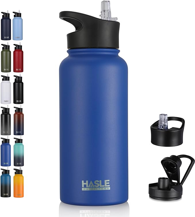 HASLE OUTFITTERS 32 oz Insulated Water Bottle Stainless Steel Double Walled by HASLEOUTFITTERS