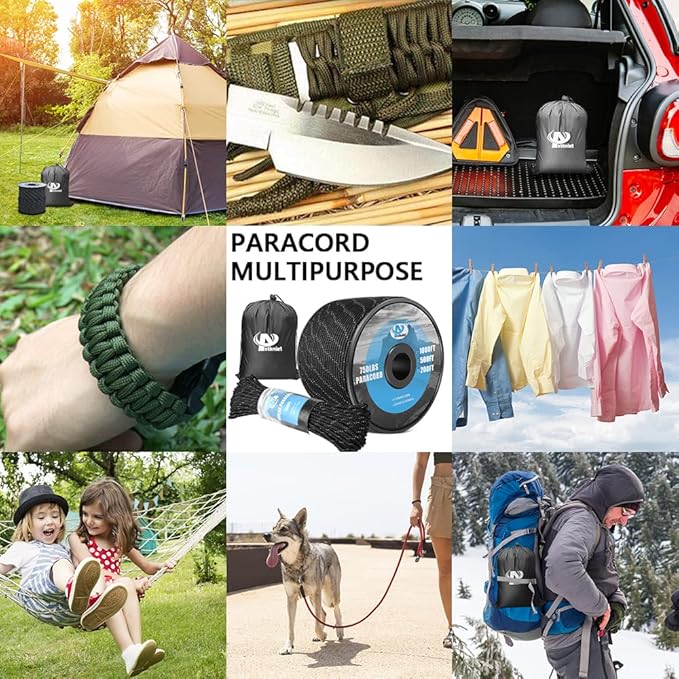 750Ib Reflective Paracord Rope, 4mm 11 Strand Parachute Spool Cord - Image 5