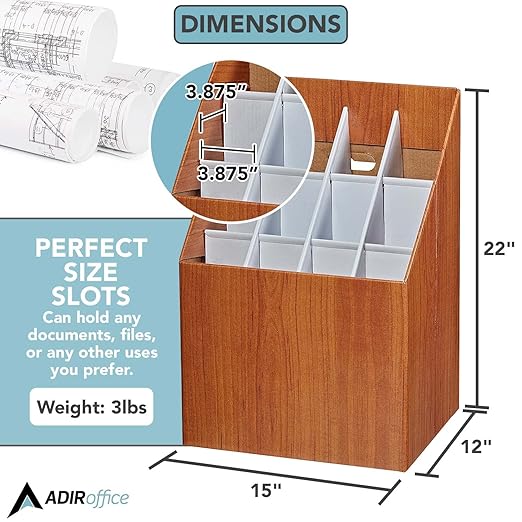 Adir Corp. 627 Upright Roll File Corrugated Box - Image 4