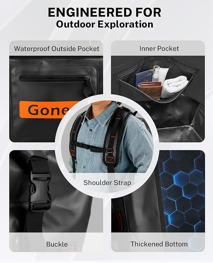 Gonex Waterproof Duffel Bag, 90L Heavy Duty Dry Duffle Bag - Image 5