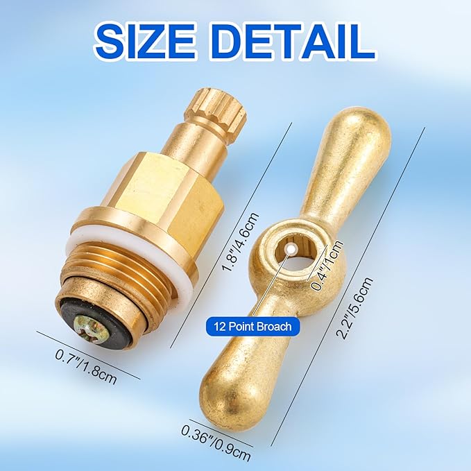 PK1100 Brass Globe Valve Faucet Stem Assy and PP806-15 Broach Sillcock Tee Hose - Image 5
