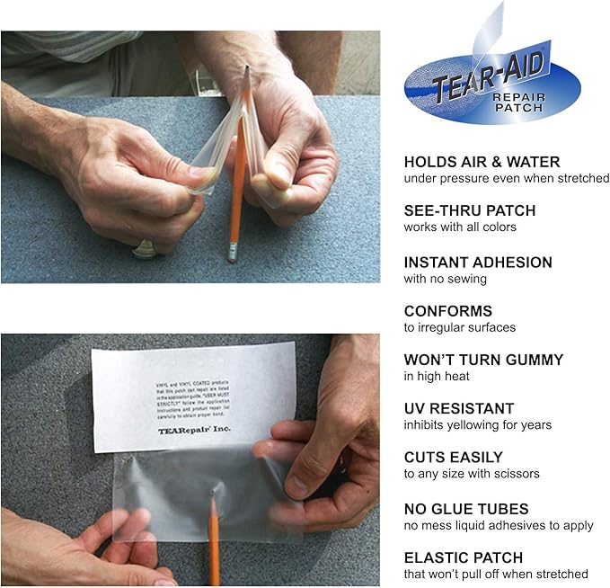 Tear-Aid Vinyl Seat Repair Kit, Type B Clear Patch - Image 3
