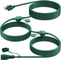 25Ft Outdoor Extension Cord Multiple Plugs- Evenly Spaced 3 Outlets Plugs by EasyToOperateLow-CostSolution