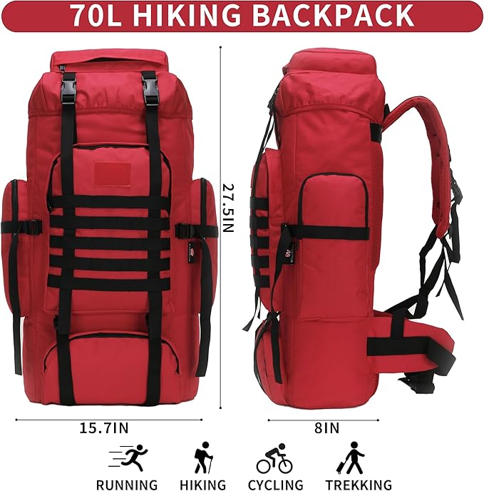 Hiking Backpack for Men 70L/100L Camping Backpack Military Rucksack Molle 3 - Image 2