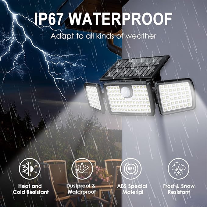 MIHANI Solar Lights Outdoor, Quick Charge Solar Motion Deck Lights Outdoor - Image 2