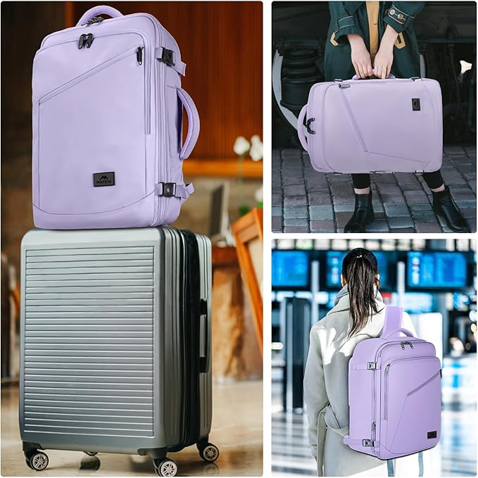 MATEIN Carry on Backpack for Women, 40L Heavy Duty Travel Backpack Airplane - Image 9
