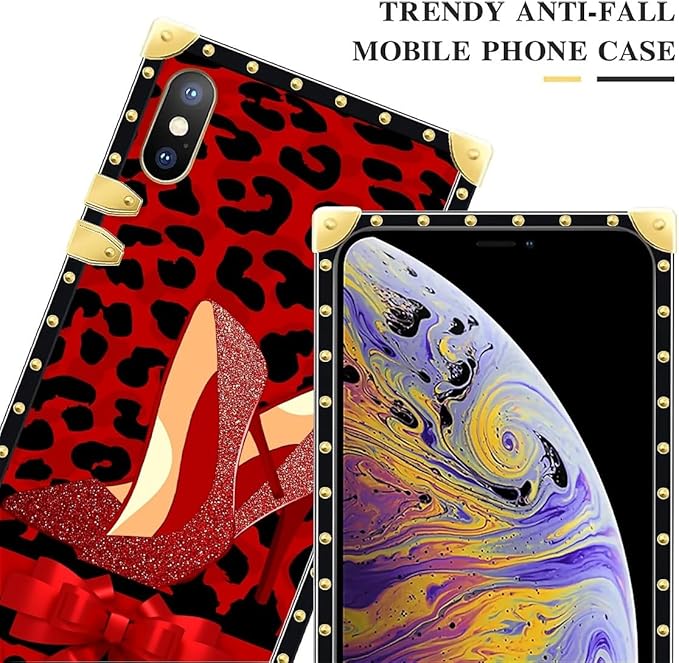 Compatible with iPhone XR Case, Elegant High Heels Luxury Golden Decoration - Image 4