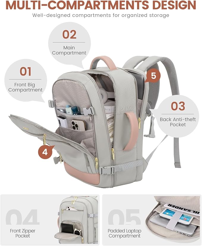 LOVEVOOK Carry On Travel Backpack - Image 4