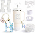 6PCS White Stanley Cup Accessories Set Fit by MOTEERLLU