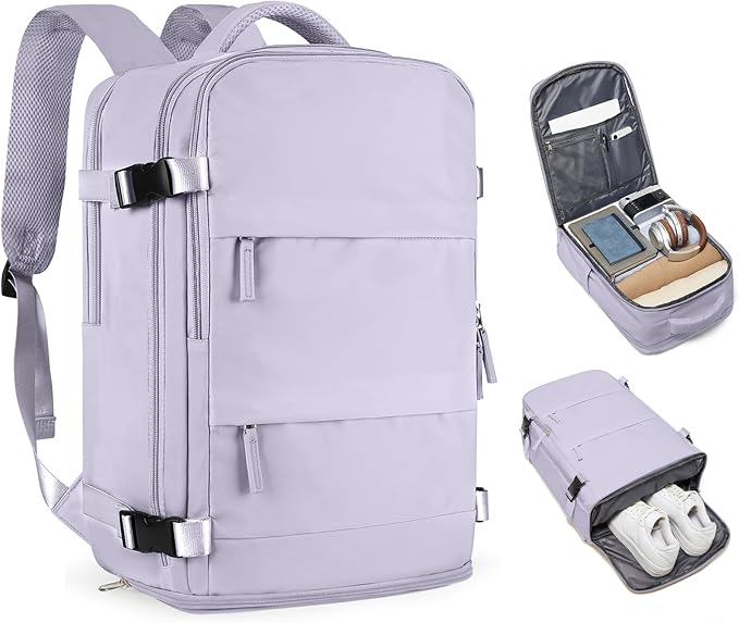coofay Large Carry On Backpack Flight Approved Personal Item Travel Backpack by coofay