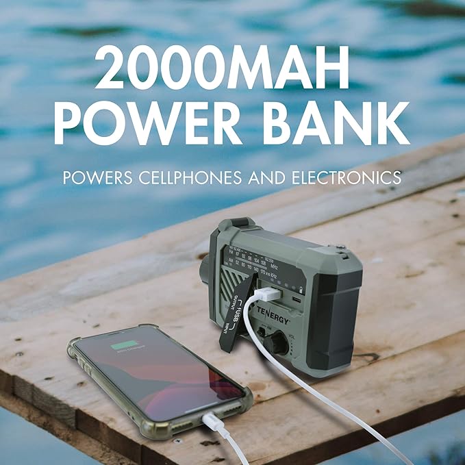 Tenergy Multifunctional Hand Crank Weather Radio - Image 6