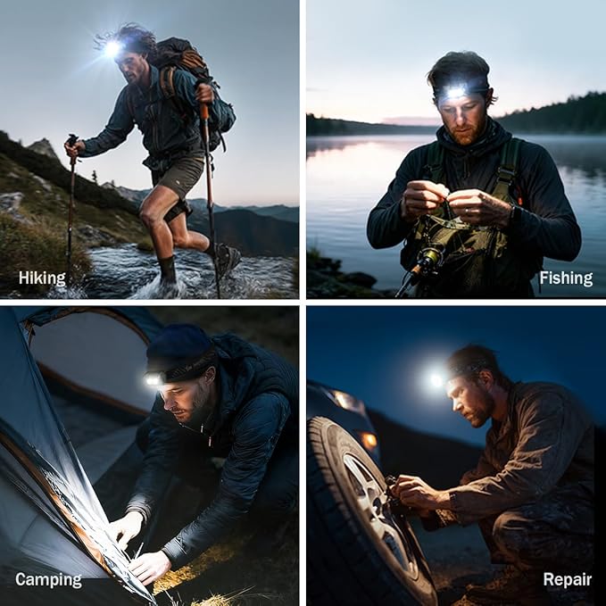 Sekrro F8 Headlamp Rechargeable, 800 Lumen Super Bright LED Head Lamp, IP67 - Image 10