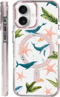 Case for iPhone 16 Plus, Sealife Whale Ocean Wildlife Clear Phone Case by Toulas