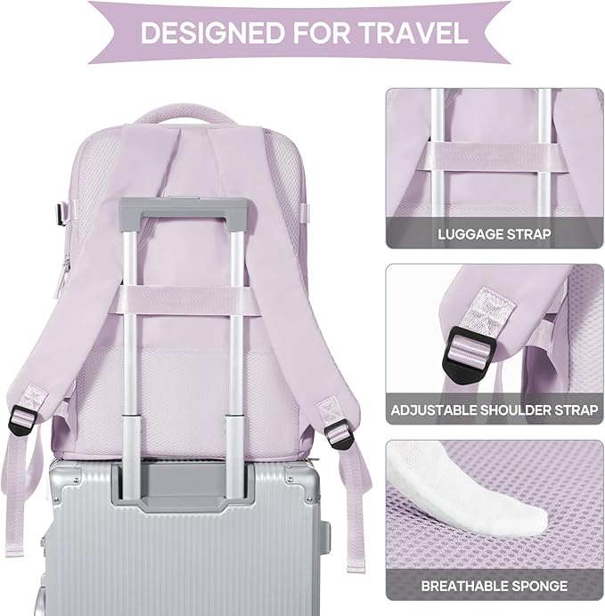 coowoz Large Travel Backpack For Women Men, Carry On Backpack, Hiking Backpack - Image 7