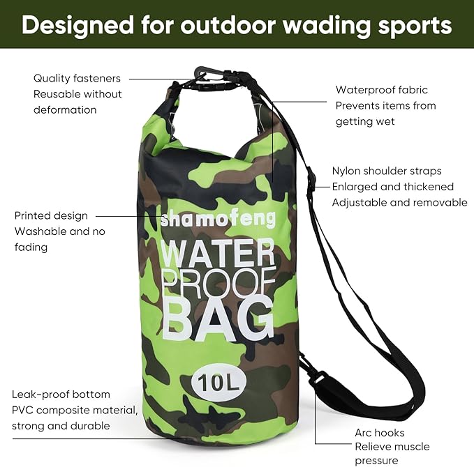 Waterproof Dry Bag 5L/10L/15L/20L/30L Roll Top Dry Storage Backpack - Image 4