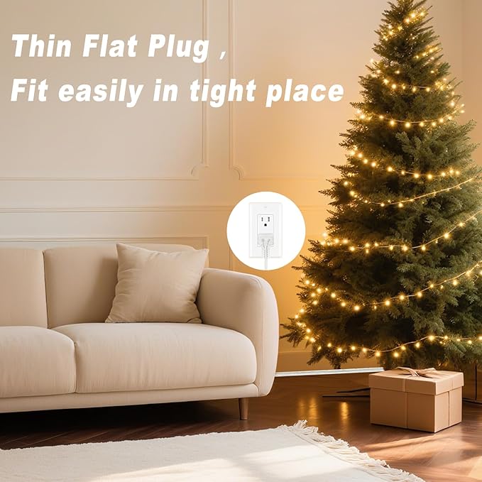 Clear Extension Cord 10 FT 2 Pack, Indoor Thin 2 Prong Extension Cord - Image 6