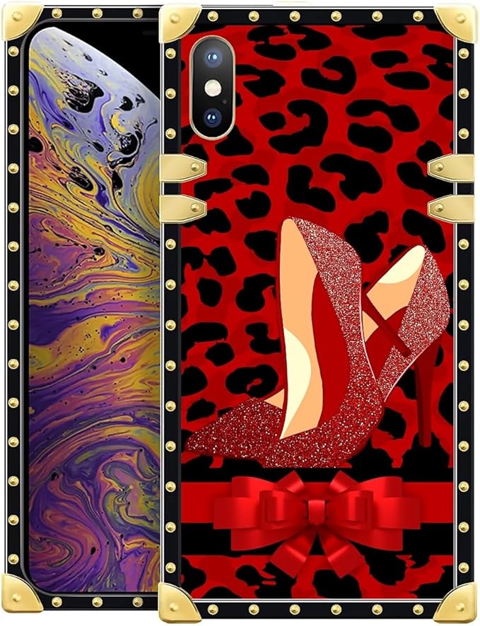 Compatible with iPhone Xs Max Case, Elegant High Heels Luxury Golden Decoration by Unknown