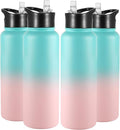VEGOND 40 oz Insulated Water Bottle Bulk Stainless Steel Metal Water Bottles by VEGOND