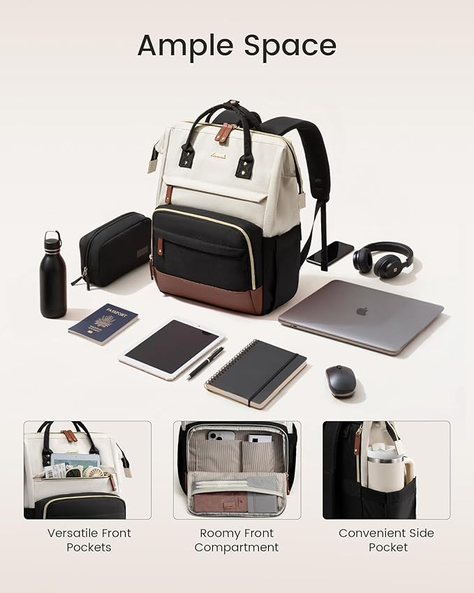 LOVEVOOK Laptop Backpack for Women, 17 Inch Work Business Backpacks Purse - Image 4