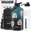 1 Gallon Water Bottle Insulated, BPA Free&Leak Proof, 128oz Stainless Steel by Watersy