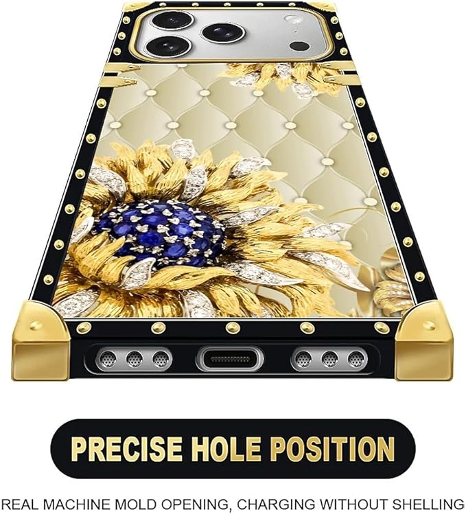 for iPhone 17 Pro Case Luxury Golden Decoration - Image 5