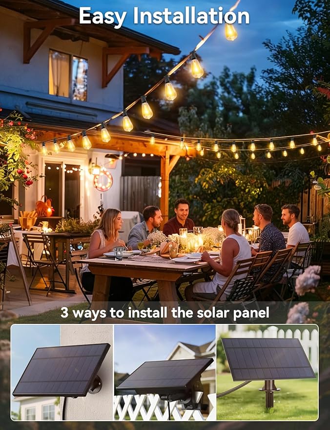 Brightever 75FT Solar String Lights Outdoor Waterproof - Image 8