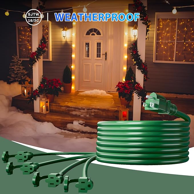 K KASONIC - 46FT Christmas Lights Outdoor Extension Cord - Image 7