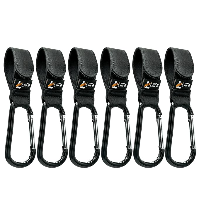 6 Pcs Baby Stroller Hooks for Hanging, Perfect Mummy Hook for Stroller by LilFe