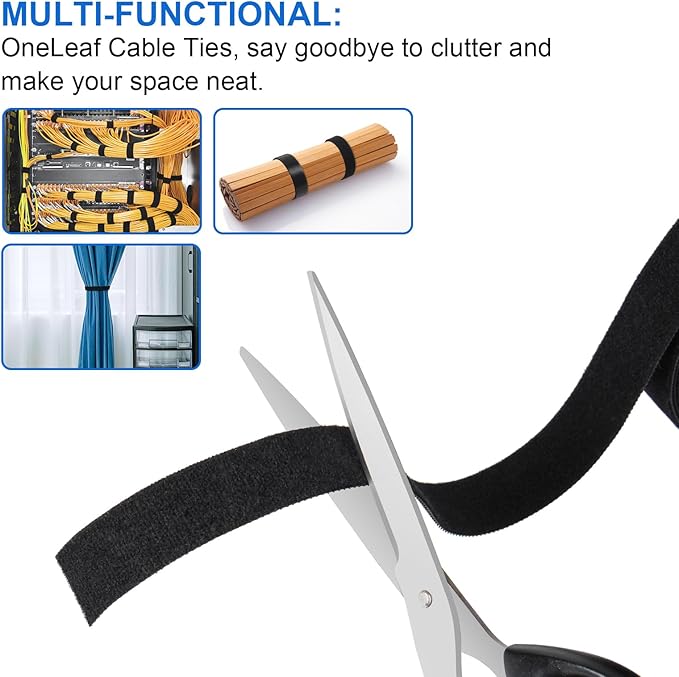 OneLeaf Fastening Cable Management Roll, Reusable Multi-Purpose Cords Management - Image 6