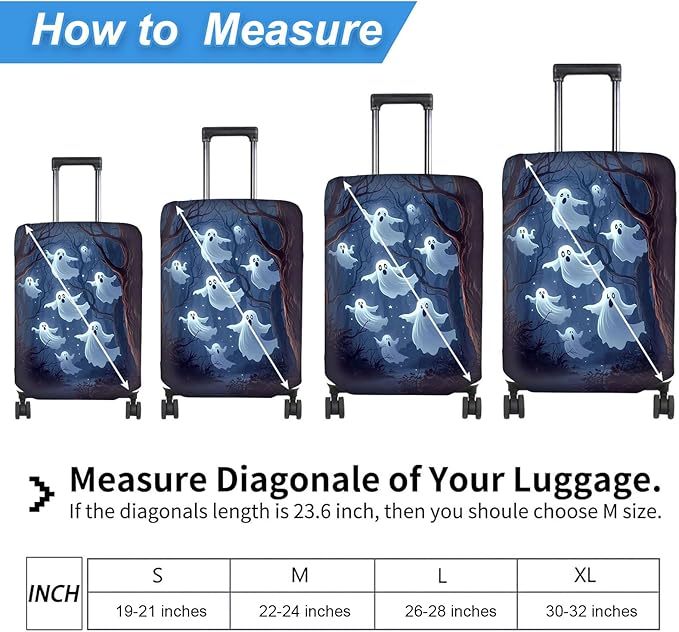 Luggage Cover Protector for 22-24 Inch Suitcases, TSA Approved Elastic Travel - Image 2