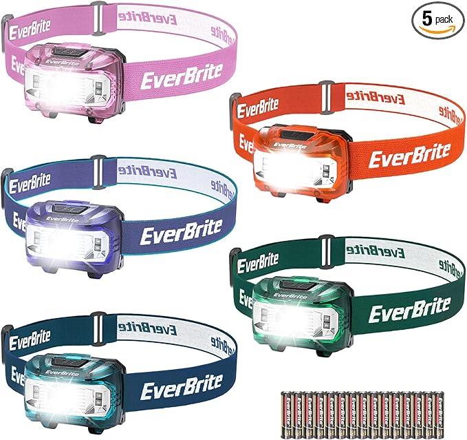 EverBrite Headlamp, 5 Pack Kids Headlamp by EverBrite