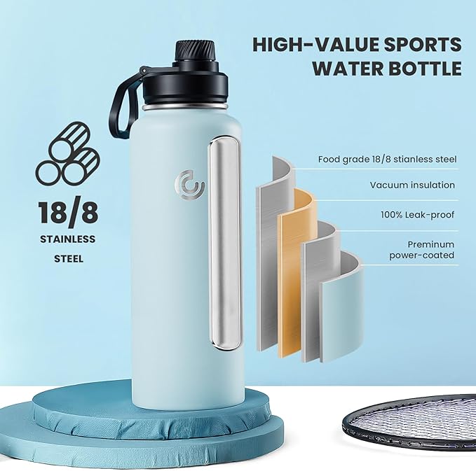 Sports Water Bottle 40oz, Insulated Water Bottle - Image 3