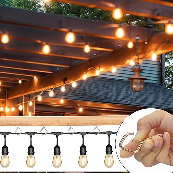 60 Pcs Rose Gold Eye Hooks Screw Heavy Duty, Ceiling Hooks - Image 4