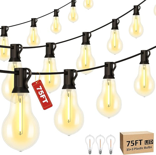75FT Outdoor String Lights by QualityLightBulbLightofInnovation