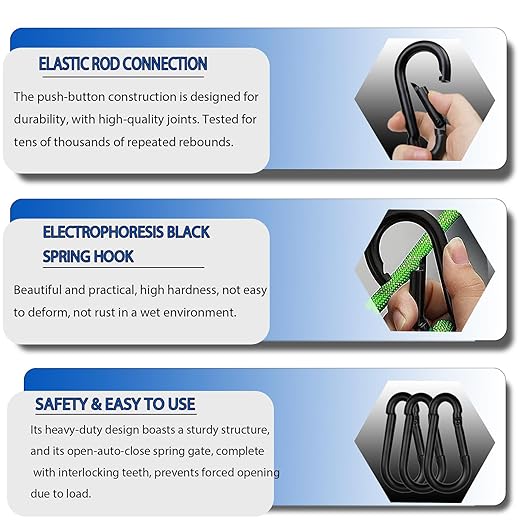 20PCS M4 Heavy Duty Carabiner Clip, 1.57Inch Snap Hook Quick Link Small - Image 6