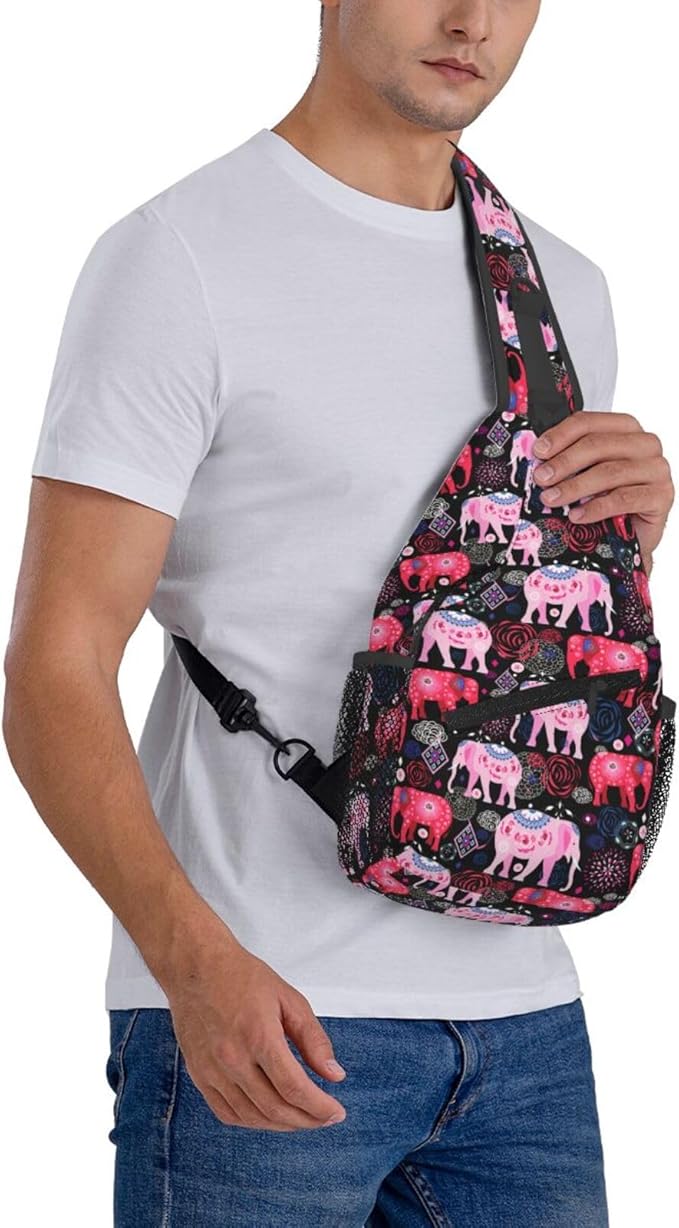 African Ethnic Elephant Sling Backpack - Image 8