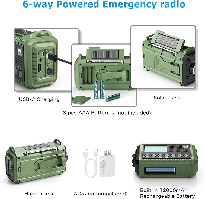 Eoxsmile NOAA Weather Radio 12000mAh - Image 4