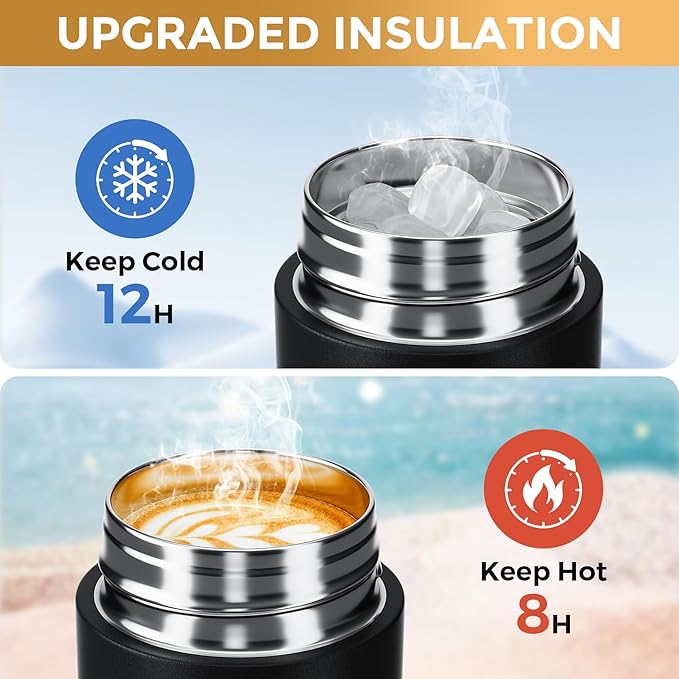 【Upgraded】Exllena Small Insulated Water Bottle 8 oz/250ml– Mini Insulated Water - Image 4