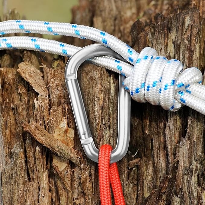 Carabiner Keychain Clip -3" Aluminum Carabiner D Ring, Caribeener Clips - Image 4