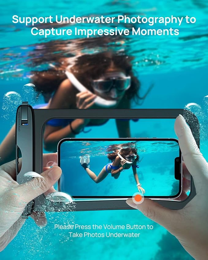 Lanhiem 10.5" Large Waterproof Phone Pouch, 2 Pack Universal IPX8 Waterproof - Image 6